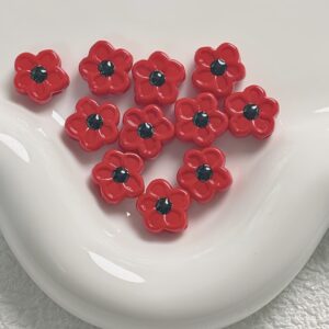 13-red / Size is about 12mm, hole diameter is about 2.5mm