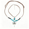oly-adedfbacc0306d2950500a97cb5034ad Wholesale Vintage Silver Tone Bohemian Dragonfly Necklace Turquoise Inlay Double Layer Pendant Jewelry Accessory For Boutique Resale