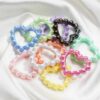 oly-adff57116cddfcc7e86a6c4aa79515fa Wholesale Trendy Acrylic Love Heart Ring Loose Beads DIY Keychain Pendant Black Electroplated Bag Charm and Jewelry Accessory