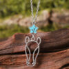 oly-ae19d4e202df39d56d0380091afc5ff2 Wholesale Vintage Boho Horse Head Pendant Necklace Zinc Alloy Antique Silver Finish Turquoise Inlay Fashion Accessory