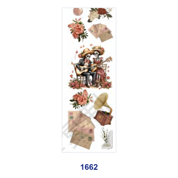 oly-ae21cb3b0155c5f9e176f6d05c266d0f Wholesale 2/8/16pcs Halloween Skeleton Ghost Pumpkin Floral Print Pen and Bookmark Stickers UV DTF Wraps OLY Exclusive