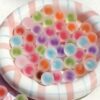 oly-ae301cbef96aa7f0657f561b97b7adb0 Wholesale Light Purple Frosted Sugar Heart Acrylic Loose Beads for DIY Jewelry Phone Chain Necklace Car Hanging Fashion Accessory Gift Resale