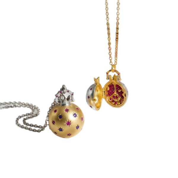 oly-ae80ec55381ffaa577f4c28b5954e199 Wholesale Vintage Pomegranate Openable Locket Necklace Copper Electroplated Fashion Accessory Boutique Resale And Gift