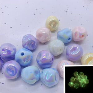 Wholesale Glow in the Dark Starry Acrylic Fig Beads for DIY Phone Charm Keychain Jewelry Making, Trendy Fashion Accessory & Boutique Resale