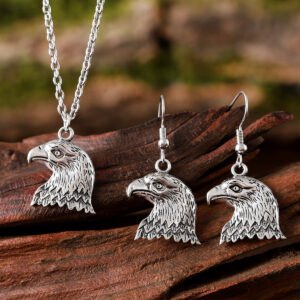 oly-aeddd4c225245667f7215ebc38fa5ada Wholesale Hip Hop Punk Eagle Pendant Necklace And Earring Set Zinc Alloy Animal Jewelry Party Wear Boutique Resale