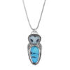 oly-aef1daea93e2c5025662cb1c8b033b10 Wholesale Retro Punk Owl Pendant Necklace Turquoise Inlay Alloy Antique Silver Fashion Accessory Gift