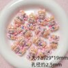 oly-af2125115bb12c7588f65e730e6d9d79 Wholesale Cute Cartoon Light Pink Resin Beads Electroplated DIY Phone Charm Bracelet Jewelry Accessory OLY Exclusive