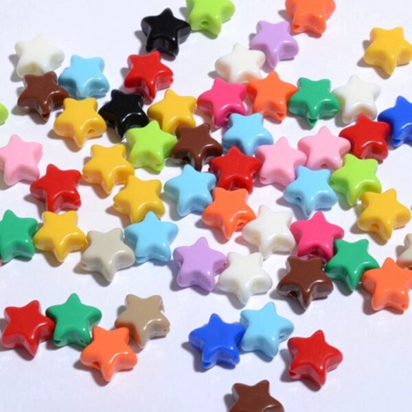 Wholesale Acrylic Star Loose Beads for DIY Phone Charm Keychain Making Trendy Red Jewelry Accessory Gift for Crafters