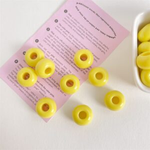 09-yellow / The size is about 16mm, the hole diameter is about 6mm (sold by piece)