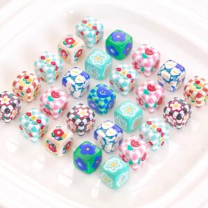 oly-af549188601f7e86936273902caa0f67 Wholesale Pink Checkerboard Tulip Acrylic Beads for DIY Phone Charms Hair Accessories Craft Gift