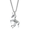 oly-af74027cba2104b7218ad80501c0d749 Wholesale Trendy Simple Unicorn Skeleton Earrings And Necklace Set Ancient Silver Zinc Alloy Hollow Design Fashion Jewelry Accessory For Resale