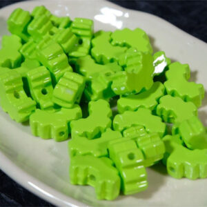 15-inner core-Green / Heart frame 30 * 26mm, inner core 20 * 14mm (sold by piece)