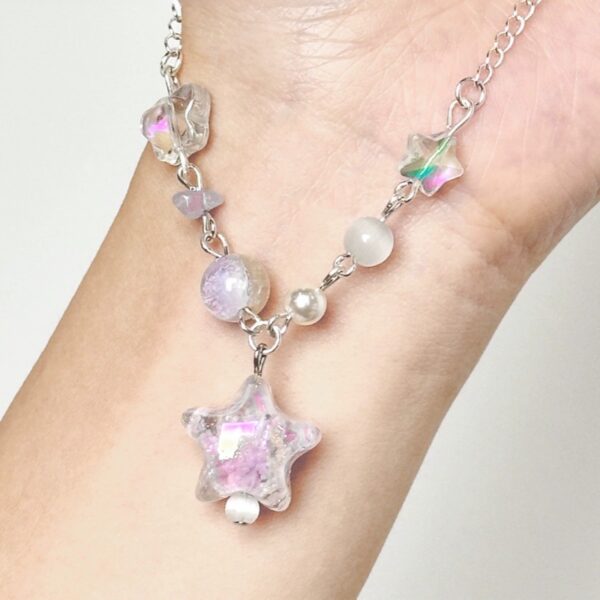 oly-afa061a9b533b513e28428e4e61e01bd Wholesale Dreamy White Cloud and Star Loose Beads, Plastic Resin DIY Jewelry Accessory, Phone Charm Necklace Craft Supply, Gift Boutique