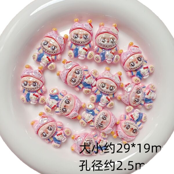 oly-afb417e778c62ec0f20fb569e13731c0 Wholesale Cute Cartoon Light Pink Resin Beads Electroplated DIY Phone Charm Bracelet Jewelry Accessory OLY Exclusive