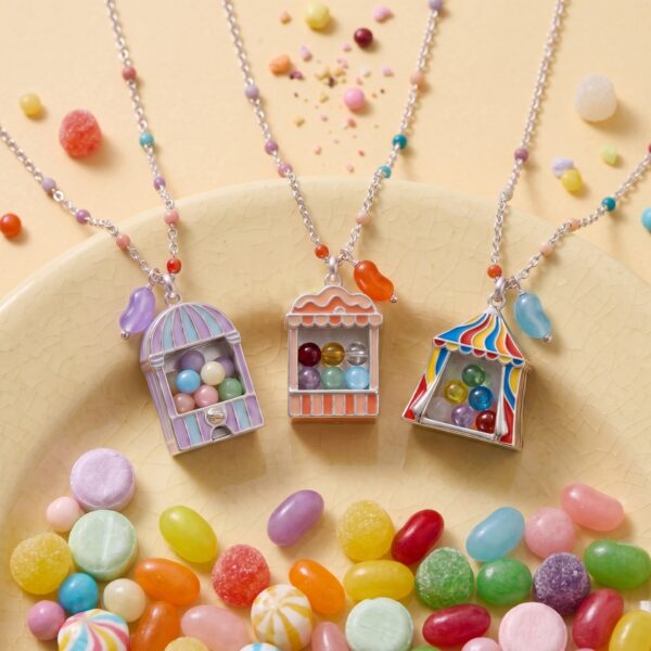 Wholesale Candy Themed Rainbow Circus Tent Beaded Necklace Fairy Tale Style Jewelry Accessory For Gifts