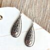 oly-b0226ac270fc9653faedac559c5f6274 Wholesale Chinese Retro Carved Water Drop Zinc Alloy Earrings Necklace Set Ancient Silver For Everyday Wear