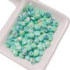 Wholesale Starfruit Acrylic Loose Beads, Yellow UV Electroplated Straight Hole, DIY Phone Charm Craft Supply