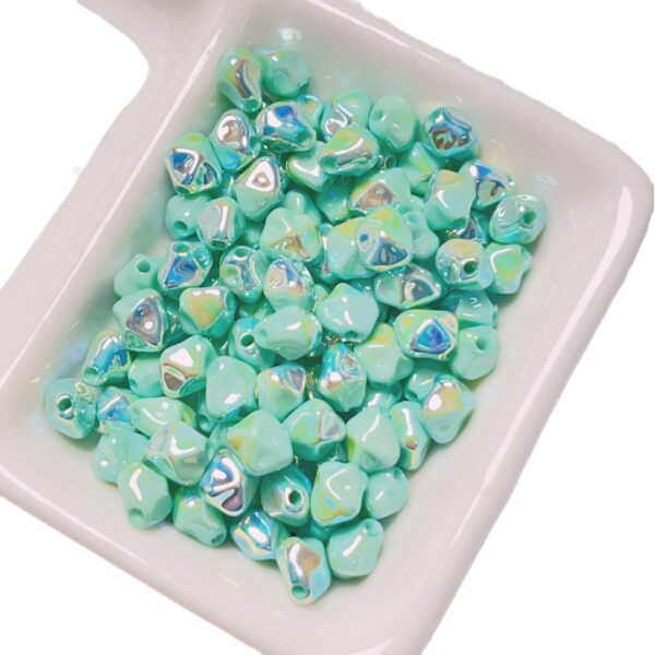 Wholesale Starfruit Acrylic Loose Beads, Yellow UV Electroplated Straight Hole, DIY Phone Charm Craft Supply