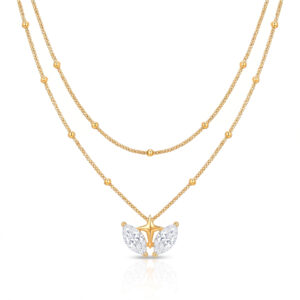 Marquise double layer necklace