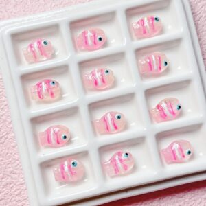 07-Pink White / The size is about 10*14mm, the aperture is about 1.4mm