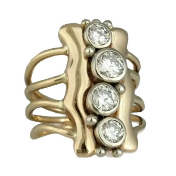 oly-b07de2faf6fdc62c3d6f0f4485d2dcfa Wholesale Stylish Geometric Hollow Ring With Zinc Alloy Electroplating Wide Band Fashion Accessory For Gift And Boutique Resale