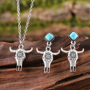 Set of flower bull heads