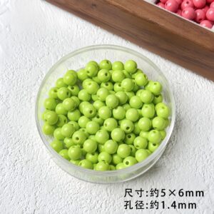 10-fruit green / 6mm (sold by the piece)