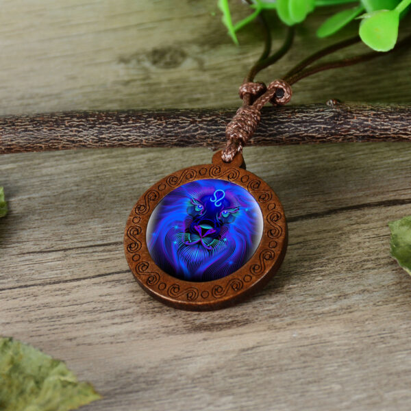 Wholesale Glass Twelve Zodiac Signs Pendant Necklace Fashion Jewelry Accessory For Gift Giving