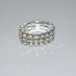 Ring 3 rows silver ab