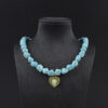 oly-b0e50a53726572a8def4d6637cace9ea Wholesale Bohemian Turquoise Heart Pendant Necklace Retro Zinc Alloy Fashion Jewelry Accessory For Women