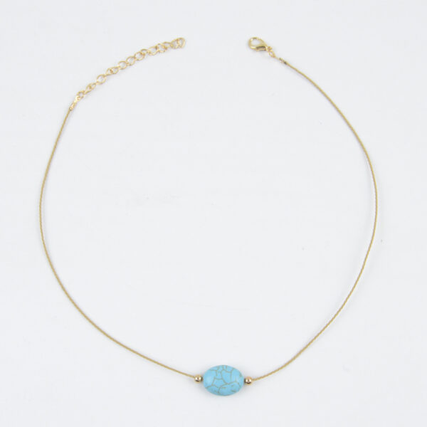oly-b137113c2c5595b0cbd454f664c4ba04 Wholesale Zinc Alloy Turquoise Pendant Necklace Geometric Boho Beach Jewelry For Women Fashion Accessory Resale