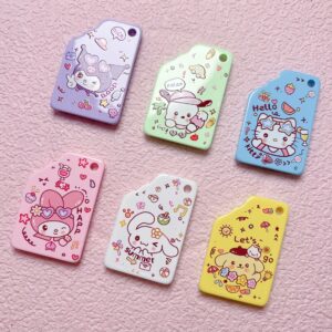 Wholesale Trendy Cartoon Printed Acrylic Pendant with Hanging Hole, DIY Phone Chain Keychain Accessory for Everyday Use and Boutique Resale OLY Exclusive