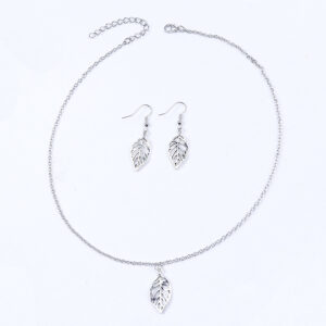 Tree leaf earrings necklace set