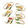 Wholesale Tulip Flower Open Ring Forest Copper Electroplated Fashion Jewelry Gift For Women