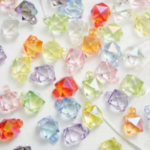 Wholesale Trendy Purple Acrylic Faceted Water Cube Beads for DIY Phone Charm Keychain Car Key Accessory Resale