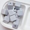 oly-b2845718e4e205b12a642c854659a9e7 Wholesale Chic Acrylic Cube Beads 15mm Light Gray Baked Paint Large Hole for DIY Phone Chain Jewelry Craft