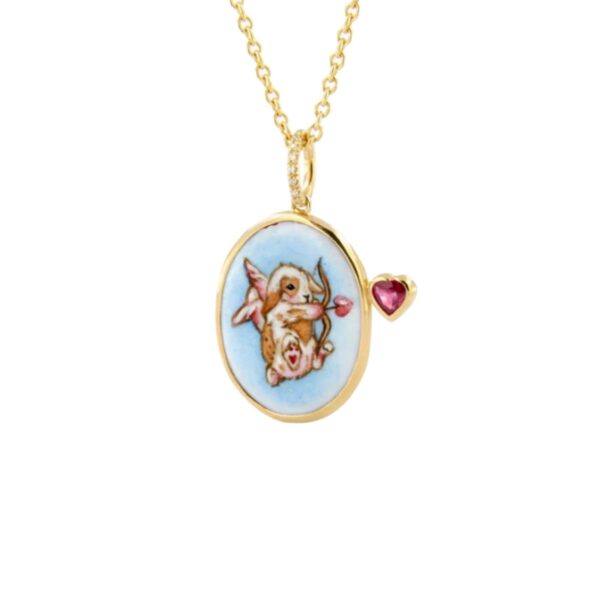 oly-b2ae14c589c8b7afca4bfcd4fa1418d5 Wholesale Stylish Electroplating Copper Zircon Bow And Arrow Pendant Necklace Trendy Cupid Design Layering Jewelry Gift For Resale