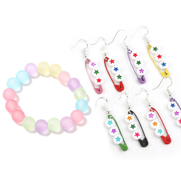oly-b307a7270e6d39355dd2bf5e38220fbb Wholesale 100 Pcs Macaron Frosted Acrylic Loose Beads for DIY Jewelry Bag Charm Car Key Accessory Fashion Gift