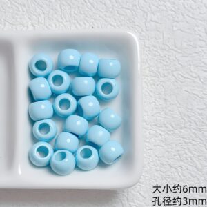 10-Light Blue / Approximately 10mm in size, with a hole diameter of approximately 5mm (sold by the piece).