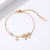 Wholesale Stainless Steel Electroplated Heart Star Clover Unisex Bracelet Fashion Jewelry Accessory For Everyday Wear And Gift Giving