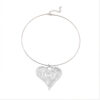 oly-b39d0adab5e4d2603c3e836d8d93a9ff Wholesale Vintage Retro Geometric Double Heart Pendant Choker Necklace Antique Silver Finish Chic Jewelry Accessory For Boutique Resale