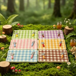 oly-b3d3d235ccfd090a60b34f3c11e63348 Wholesale Resin Blue Striped Grid Miniature Tray Plate for DIY Jewelry Accessory Fridge Magnet and Miniature Scene Decor