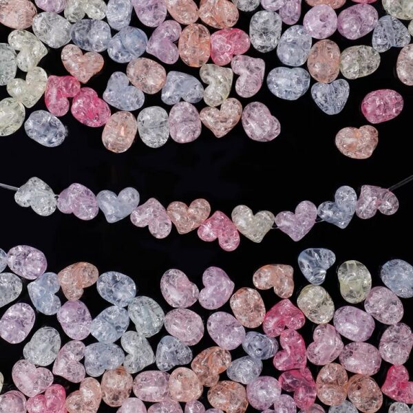 Wholesale 50pcs Acrylic Semi-Transparent Candy Color Heart Star Loose Beads for DIY Bracelet Pendant Jewelry Making