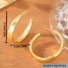 oly-b46c917504e6fc20437e49f0704c16d2 Wholesale Oversized Matte Brushed Geometric Hoop Earrings Minimalist Fashion Jewelry Accessory For Party Boutique Resale