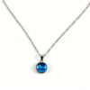 oly-b4bb67aa4842c1d8970839e72f358308 Wholesale Trendy Sapphire Blue Geometric Pendant Necklace Electroplated Zinc Alloy Boutique Resale
