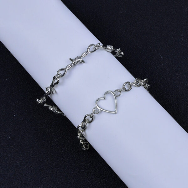 oly-b50a3564b1019c8b45fbd7d83f2d1d22 Wholesale Vintage Gothic Hip Hop Unisex Antique Silver Heart Bracelet Chic Stackable Layered Jewelry Fashion Accessory For Gift And Boutique Resale