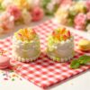 Wholesale Pink Resin Fruit Birthday Cake Figurine DIY Craft Accessory Decorative Gift Boutique Resale
