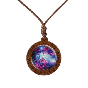 oly-b5408fcc82ffbef45a2f620cac09f4ed Wholesale Universe Starry Sky Glass Pendant Necklace Chic Fashion Jewelry Accessory For Wedding Gift Boutique Resale