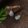 oly-b553a39d45d54566486e951cb3da4d8a Wholesale Retro Bohemian Carved Hollow Pendant Earrings And Necklace Set Zinc Alloy Fashion Jewelry Accessory For Casual Wear