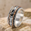 Wholesale Retro Boho Heart Wide Band Ring For Women Silver Electroplated Zinc Alloy Jewelry Accessory For Boutique Resale